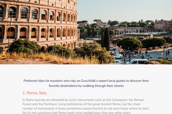 Roma prima al mondo tra le città da visitare a piedi 2024